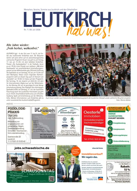 08.07.2026 Leutkirch hat was