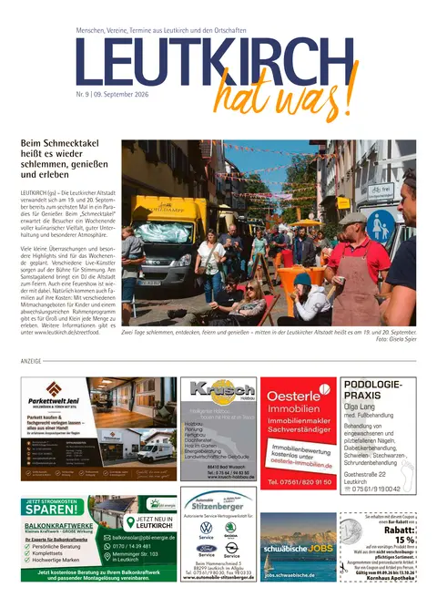 09.09.2026 Leutkirch hat was