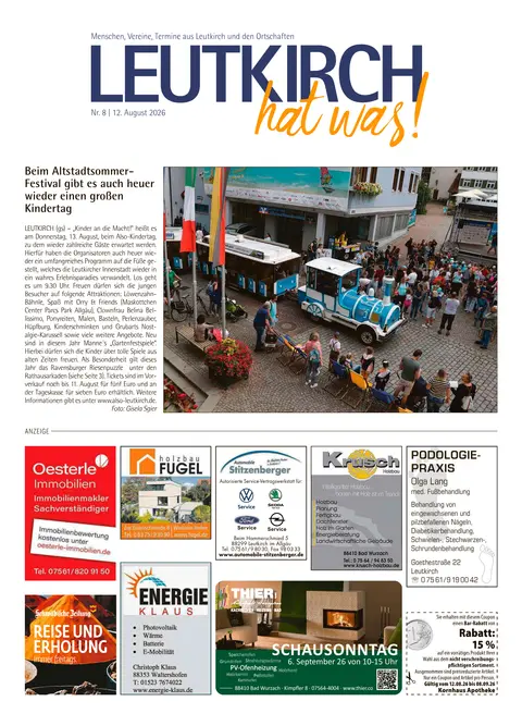 12.08.2026 Leutkirch hat was