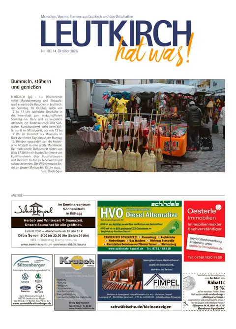 14.10.2026 Leutkirch hat was